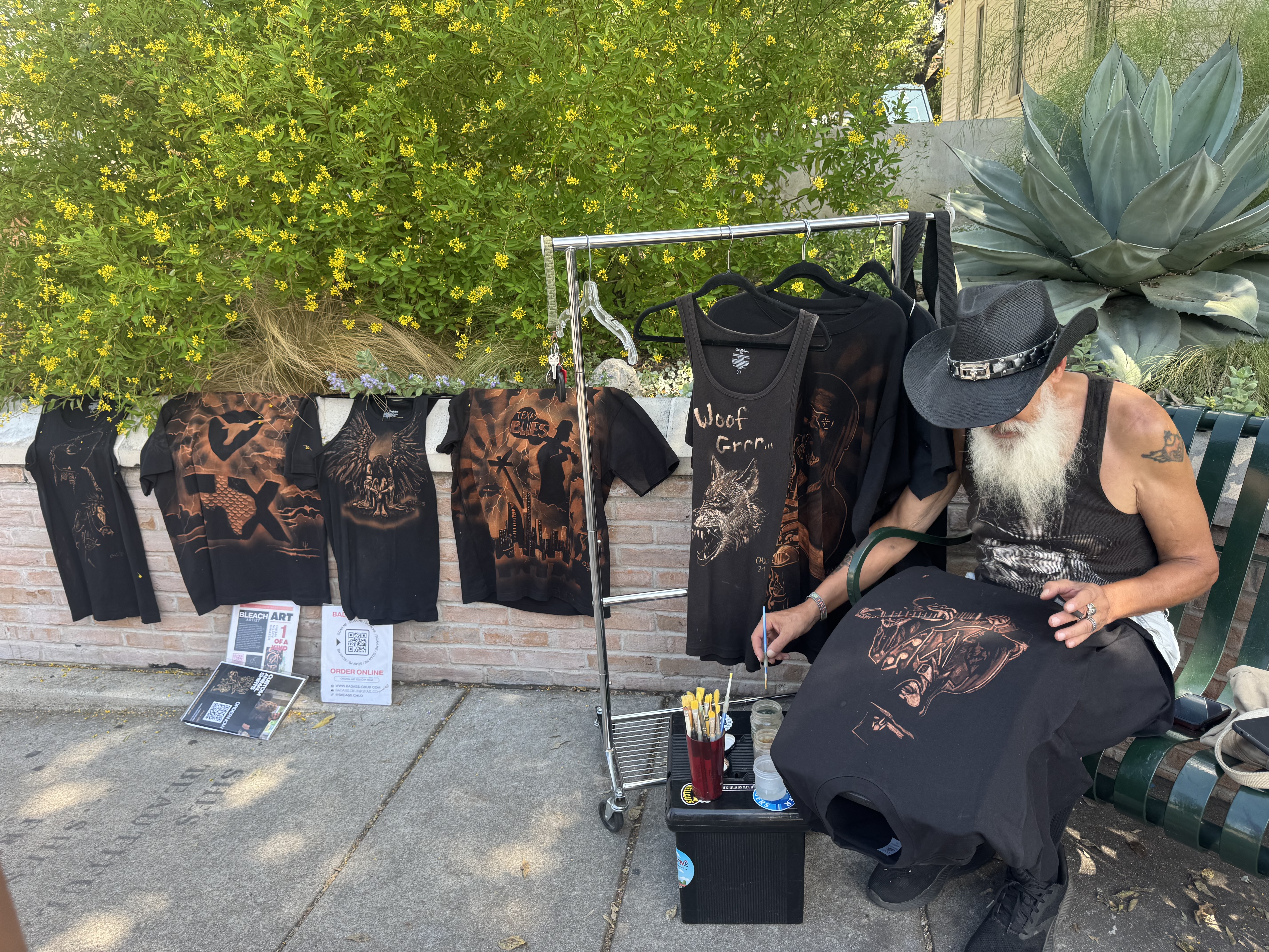 Outdoor musician performing — photo by Sammy Slogoff